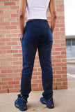 BR Navy Blue Embroidered Jogger Pants