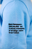 Oversized Outline Hoodie in Light Blue