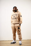 Oversized Outline Hoodie in Latte