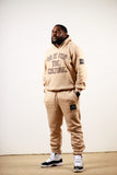 Oversized Outline Hoodie in Latte