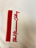Fleece BR "LOGOS" Bomber in Cream & Red