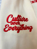 Fleece BR "LOGOS" Bomber in Cream & Red