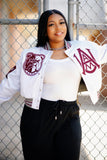 AAMU Limited Edition Cropped Satin Jacket