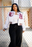 AAMU Limited Edition Cropped Satin Jacket