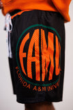 FAMU Big Logo Mesh Shorts in BLACK