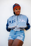 Jackson State Limited Edition Women's Cropped Satin Jacket in Gray