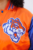 Savannah State Limited Edition Womens Cropped Satin Jacket in Orange