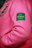Fleece BR "LOGOS" Bomber in Pink & Green