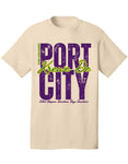 Krewe De Port City Mardi Gras Tee in CREAM