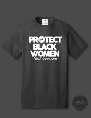 Protect Black Women V2 Tee in Heather Black