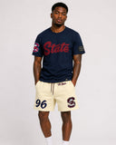 SC State Embroidered "STATE" tee in Navy (PREORDER)