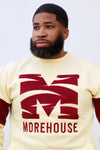 Embroidered Morehouse Crew in Cream