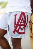 AAMU Big Logo Mesh Shorts (GRAY)