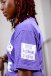 Do It For the Culture tee in Heather Purple and White