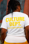 Culture Dept. Tee in White and Yellow