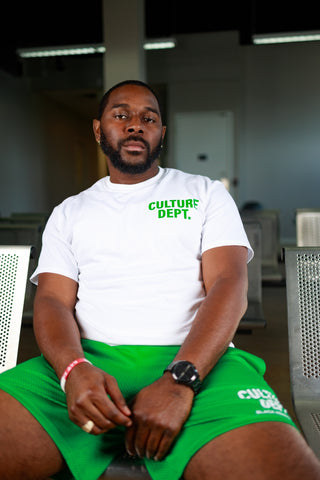 Culture Dept. Tee in White and Green