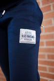 BR Navy Blue Embroidered Jogger Pants