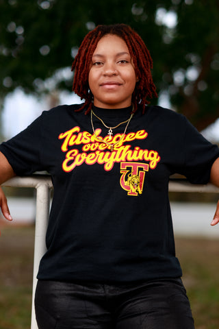 Tuskegee over Everything Tee in Black
