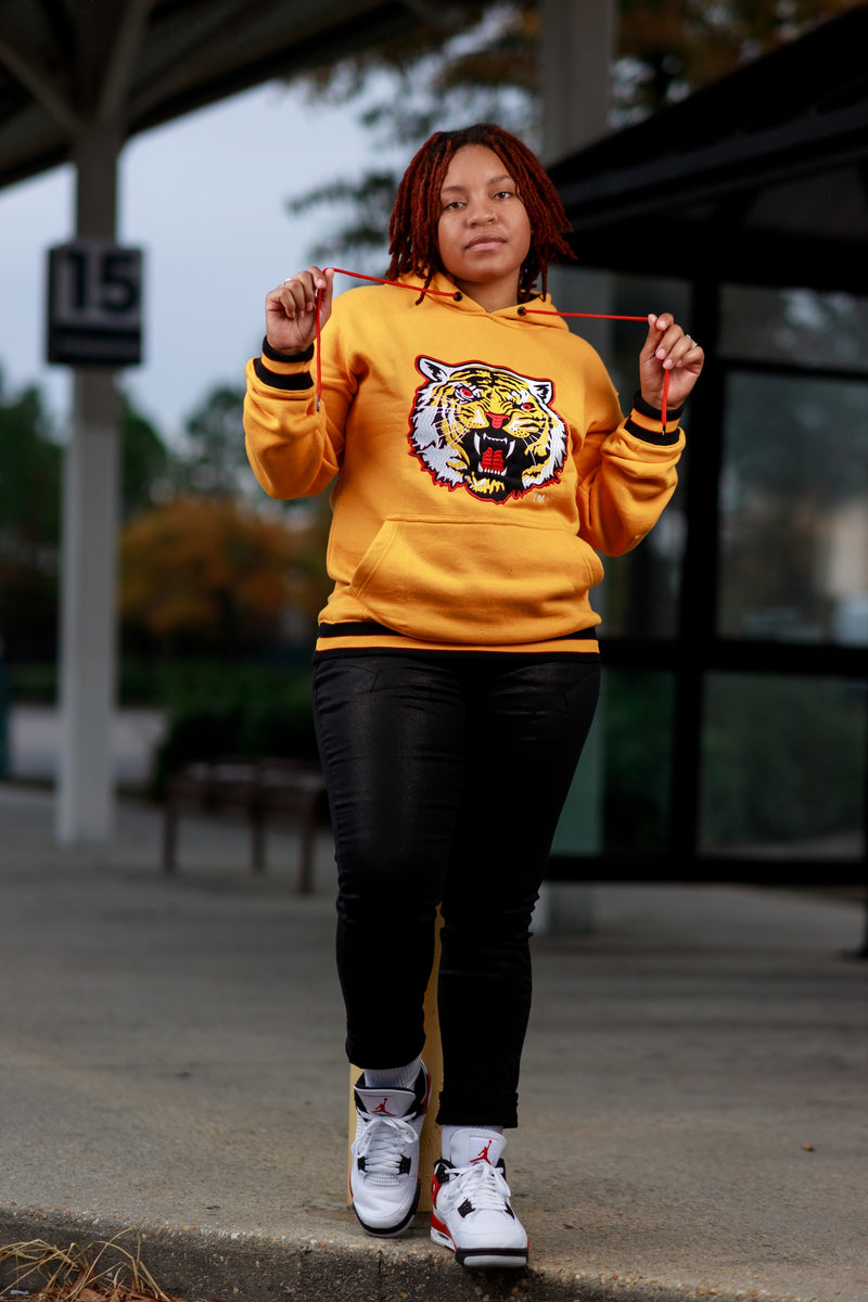 Grambling Embroidered Hoodie in Yellow – Black Renaissance Clothing