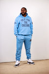 Oversized Outline Hoodie in Light Blue