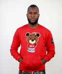 Chenille Melly Pocket Crew in Red
