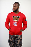 Chenille Melly Pocket Crew in Red