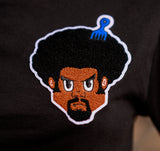 The AfroMan Chenille Tee in Black