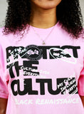 Protect the Culture Scribble Tee in Pink