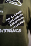 Protect the Culture Scribble Tee in Army Green