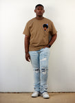 The AfroMan Chenille Tee in Woodland Brown