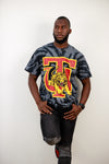 Tuskegee Oversized "TU" Tie Dye Tee (Black)