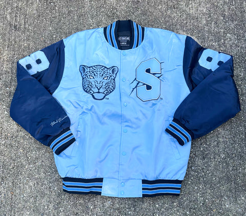 Spelman Limited Edition Full-Size Satin Jacket in Blue