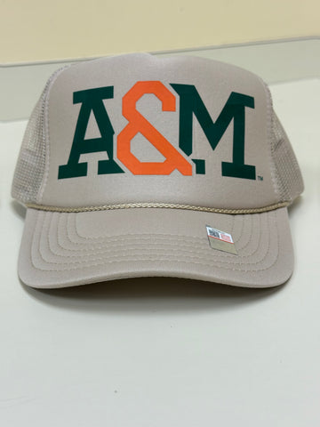 FAMU "A&M" Trucker in Light Tan