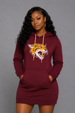 Embroidered Bethune Cookman Hoodie Dress (PREORDER)