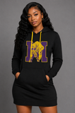 Embroidered Miles College Hoodie Dress (PREORDER)