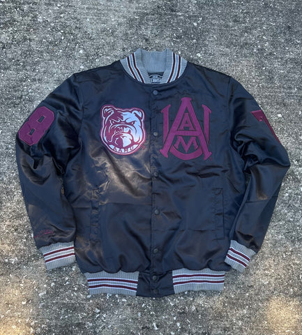 AAMU Limited Edition Full-Size Satin Jacket in Black