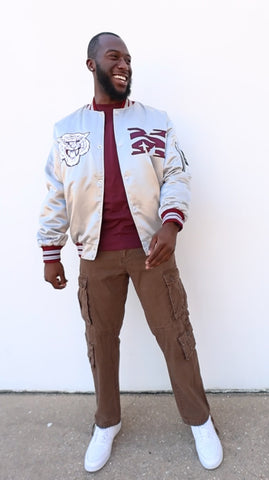 Morehouse Limited Edition Full-Size Satin Jacket in Gray