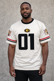 Grambling “01” Embroidered Jersey in Natural