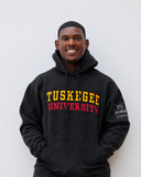 Tuskegee "Big TU" Hoodie in Heathered Black