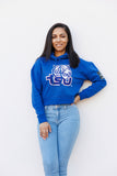 Tennessee State Cropped "Big Logo" Hoodie in Royal
