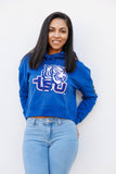 Tennessee State Cropped "Big Logo" Hoodie in Royal