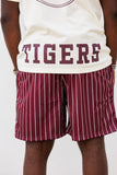 Texas Southern Pinstripe Shorts Maroon