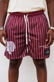 Texas Southern Pinstripe Shorts Maroon