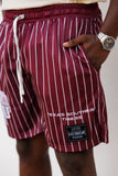 Texas Southern Pinstripe Shorts Maroon