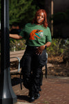 FAMU Embroidered premium cropped tee (GREEN)