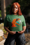 FAMU Embroidered premium cropped tee (GREEN)