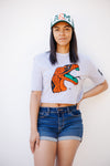 FAMU Embroidered premium cropped tee (GRAY)