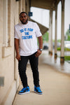 Heavyweight PUFF PRINT Culture Tee White/Royal Blue (Premium Tee)