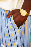 Alabama State Big Pinstripe Shorts in Steel Gray