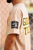 Tuskegee Embroiderd Golden Tigers Tee in Khaki (Premium)